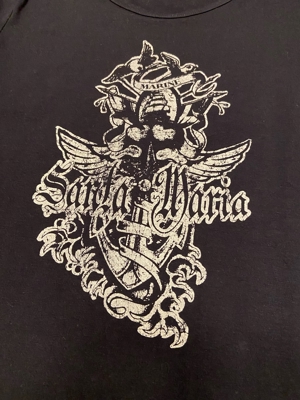 Dunkelblaues Shirt mit Print von Kintaro Bild 4