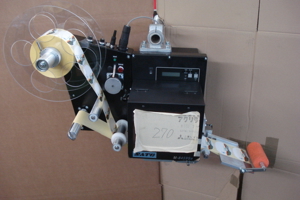 Champignon Beeren Früchte Mais, Universial Etikettiermaschine mit Sato Druckmodul, 400mm Sek Bild 2