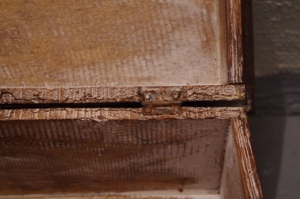 Holz Schatulle Box geschnitzt Kornblume Schlange Handarbeit Antik Bild 4