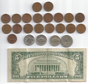 Münzen   Banknote Vereinigte Staaten von Amerika (USA) 1935 bis 1971 Bild 2