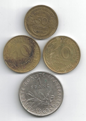 Münzen Frankreich 1938 bis 1969