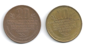Medaille Wertmarke 10 und 20 Warenpunkte Lingner Werke Dresden Bild 2