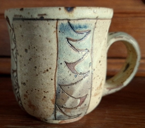 3 wunderschöne, handgearbeitete Keramikbecher jeder Becher ein Unikat Bild 11