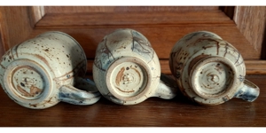 3 wunderschöne, handgearbeitete Keramikbecher jeder Becher ein Unikat Bild 5