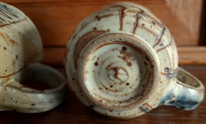 3 wunderschöne, handgearbeitete Keramikbecher jeder Becher ein Unikat Bild 8