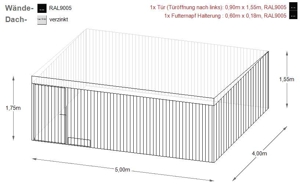 Hundezwinger 5x4 kostenlose Lieferung Deutschlandweit , Laufstall Hundeauslauf Tiergehege Bild 4