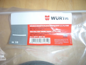 Wärmeschrumpfschlauch SCHWARZ-(2,5-0,8MM) Fa.Würth 10 M neu Bild 3