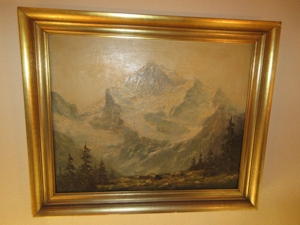 tolles bekanntes Alpenmotiv-Ölbild Bild 2