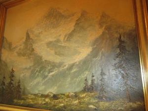 tolles bekanntes Alpenmotiv-Ölbild Bild 4