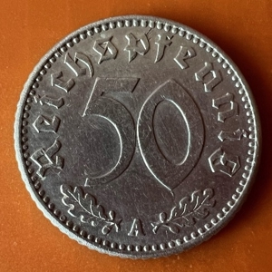 50 Reichspfennig 1943 "A" Kursmünze Deutsches Reich Umlaufmünze
