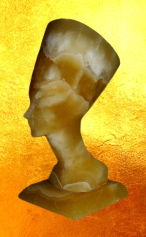 Büste der ägyptischen Königin Nofretete, Onyx Bild 3
