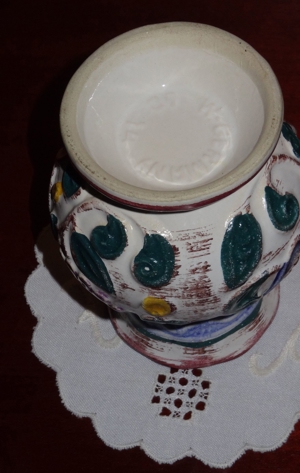 Blumenumrankte Majolika Keramik Vase, Scheurich 41 89 Bild 10