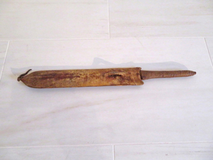 Original gebrauchtes antikes Massai-Messer, Machete aus Tansania