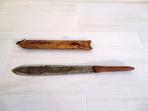 Original gebrauchtes antikes Massai-Messer, Machete aus Tansania Bild 9