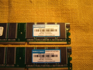 Speicherriegel, PC-Speicher 2GB (2 mal 1GB) DIMM DDR400 64x8 Bild 2