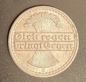 50 Pfennig Münze von 1922 Weimarer Republik Bild 2