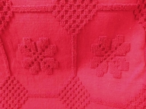 rote Decke, Handarbeit aus Rumänien, 195 x 156 cm Bild 3