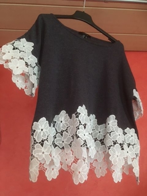 SHIRT MIT EDLER STICKEREI GRÖSSE 40 *NEU*