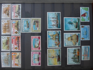 94 Schiffsbriefmarken plus 7 Blöcke - postfrisch Bild 3