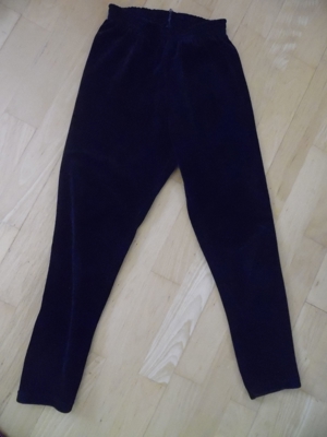 Kinder Mädchen Leggins schwarz Samt Gr. 128