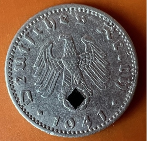 50 Reichspfennig 1941 "G" Kursmünze Deutsches Reich Umlaufmünze Bild 2
