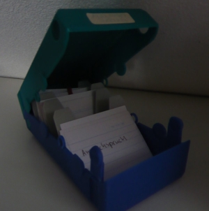 Karteikartenbox/VokabeltrainerDIN A8/Schreibtisch-Organizer Acryl Bild 2