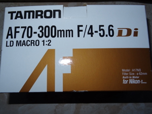 Tamron AF 70-300 LD Macro 1:2 F 4-5.6 für Nikon F APS-C und Vollformat, neu,   129