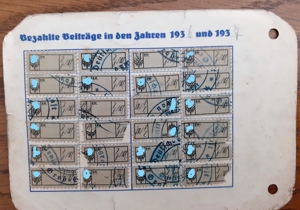 "Deutsche Stenografenschaft" Mitgliedskarte von 1936 Bild 2