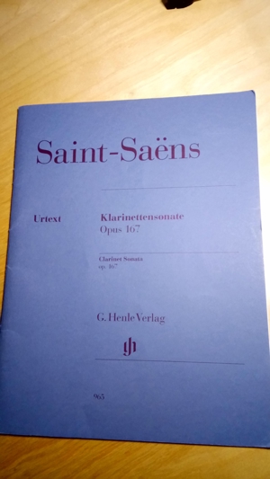 Camille saint-saens Klarinettensonate Opus 167