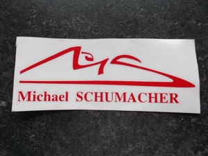 Klebeschriftzug, Aufkleber, Michael Schumacher MS 21 cm x 7 cm Bild 1