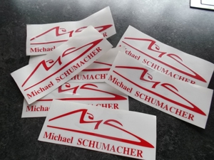 Klebeschriftzug, Aufkleber, Michael Schumacher MS 21 cm x 7 cm Bild 2