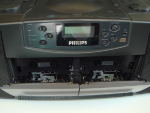 Philips Stereoanlage mit 2 Kassetten Doppeldecks und CD-Player Bild 7