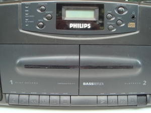 Philips Stereoanlage mit 2 Kassetten Doppeldecks und CD-Player Bild 3