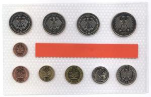 DM Kursmünzensatz von 2001, Münzstätte: alle Münzen Stuttgart (F) Bild 2