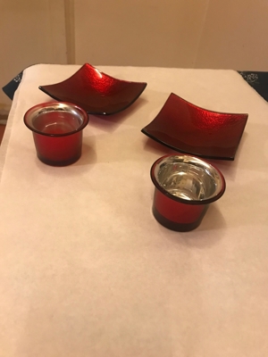 2 Designer Kerzen Ständer aus Stabiler Glas Bild 3