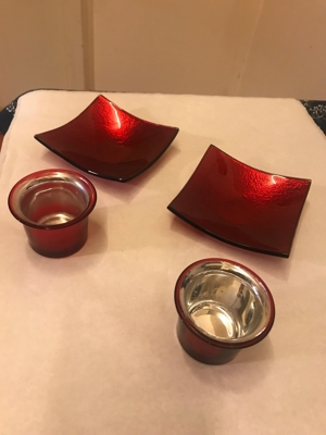 2 Designer Kerzen Ständer aus Stabiler Glas Bild 4