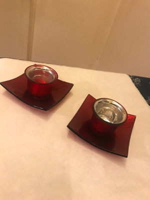 2 Designer Kerzen Ständer aus Stabiler Glas Bild 5