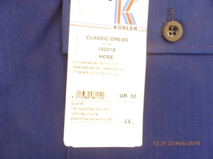 6 Classic - Dress Arbeitsanzüge Blau Gr. 52 ( Kübler ) Neu Bild 2
