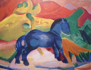 Das blaue Pferdchen, Marc, limitierte genehmigte Kopie vom Original Bild 1