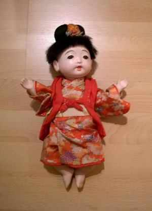 2 x antike Ichimatsu Ningyo Puppe Bild 7