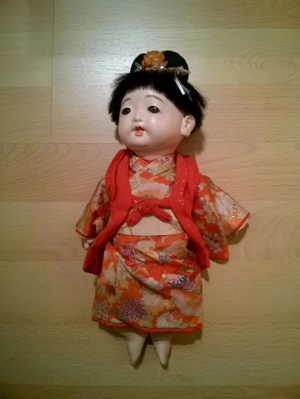 2 x antike Ichimatsu Ningyo Puppe Bild 5