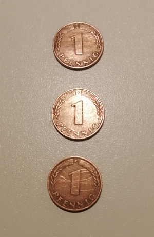 1 Pfennig Münzen