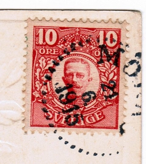 Briefmarke: König Gustav V / Schweden. anno 1915 Bild 1