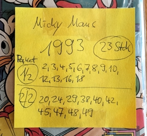 Micky Maus Hefte von 1993 guter Zustand Bild 2