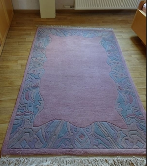 Berberteppich, Teppich, 195 x 124, cm, rosa gemustert Bild 1