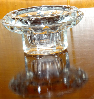 Zwei hübsche Kristallglas Kerzenhalter Bild 2