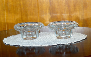 Zwei hübsche Kristallglas Kerzenhalter Bild 6