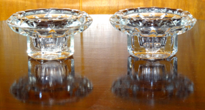 Zwei hübsche Kristallglas Kerzenhalter Bild 9