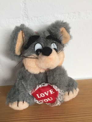Plüsch-Maus - I Love You -