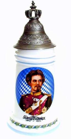 BIERKRUG - König Ludwig II. v. Bayern 1845-1886 - WASSERZEICHEN Bild 5